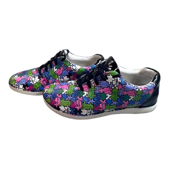 Alegria By PG Lite Womens Sneakers Size 40 9.5 Autism Essence Puzzle Print READ - Picture 9 of 12